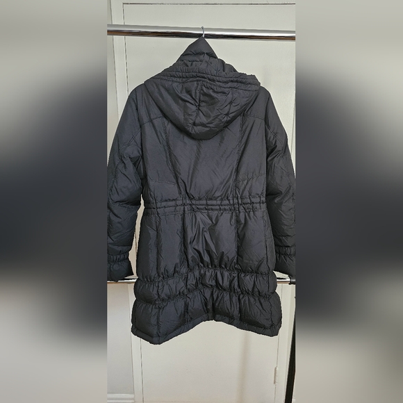 Cole Haan Signature Puffer Jacket Women's Medium Black Full Zip Down Filled Long - Picture 7 of 8